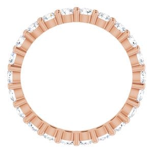 Rings 18K Rose 2.5 mm Round Eternity Band Mounting Size 6
