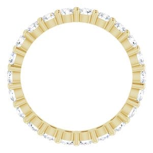 Rings 14K Yellow 2.5 mm Round Eternity Band Mounting Size 6