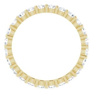 Rings 14K Yellow 2.5 mm Round Eternity Band Mounting Size 8.25