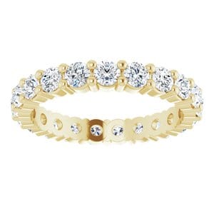 Rings 18K Yellow 2.5 mm Round Eternity Band Mounting Size 4.75