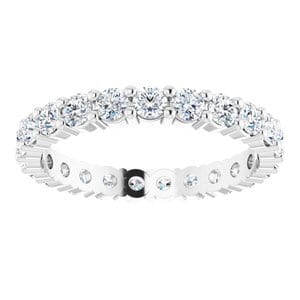 Rings 14K X1 White 2.5 mm Round Eternity Band Mounting Size 6.75