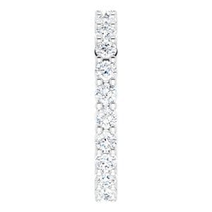 Rings 14K X1 White 2.5 mm Round Eternity Band Mounting Size 8