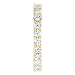 Rings 14K Yellow 2.5 mm Round Eternity Band Mounting Size 8