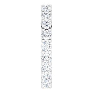 Rings Platinum 2.5 mm Round Eternity Band Mounting Size 5.5