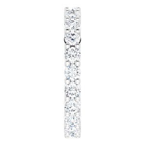 Rings Platinum 2.5 mm Round Eternity Band Mounting Size 6