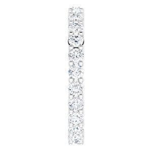Sterling Silver 2.5 mm Round Eternity Band Mounting Size 8.5