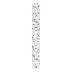 Rings Platinum 2.5 mm Round Eternity Band Mounting Size 6.5
