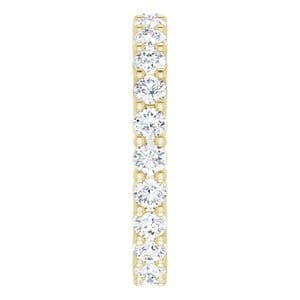 Rings 14K Yellow 2.5 mm Round Eternity Band Mounting Size 6.5