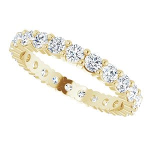 Rings 14K Yellow 2.5 mm Round Eternity Band Mounting Size 6.5