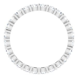 Rings 14K X1 White 2.5 mm Round Eternity Band Mounting Size 8