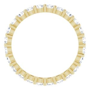 Rings 14K Yellow 2.5 mm Round Eternity Band Mounting Size 8
