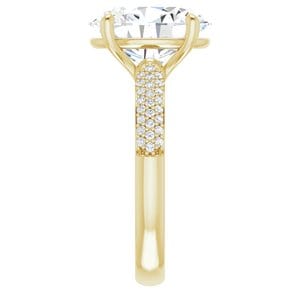 Rings 14K Yellow 12x10 mm Oval Engagement Ring Mounting