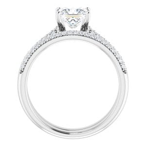 Rings 14K White 5.5 mm Square Engagement Ring Mounting