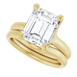 Rings 14K Yellow 10x8 mm Emerald Engagement Ring Mounting