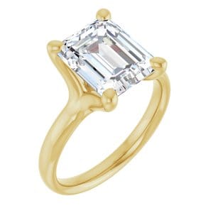 Rings 14K Yellow 10x8 mm Emerald Engagement Ring Mounting