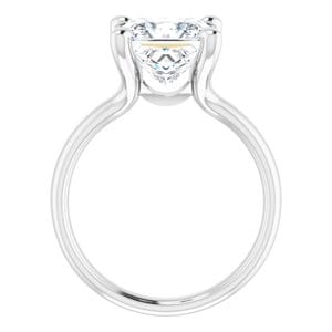 Rings Platinum 8 mm Square Engagement Ring Mounting