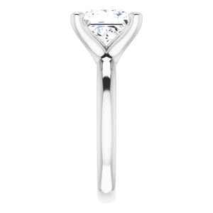 Rings Platinum 8 mm Square Engagement Ring Mounting
