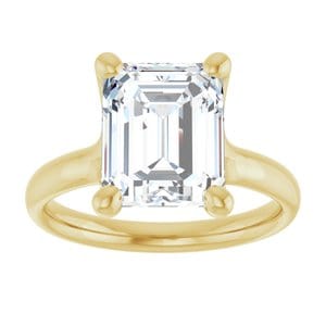 Rings 14K Yellow 10x8 mm Emerald Engagement Ring Mounting