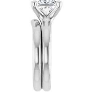 Rings 14K White 7 mm Square Engagement Ring Mounting
