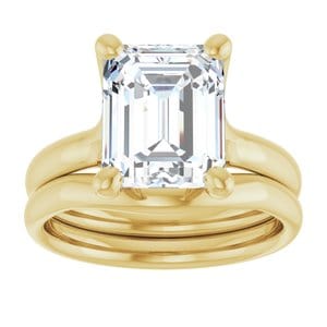 Rings 14K Yellow 10x8 mm Emerald Engagement Ring Mounting