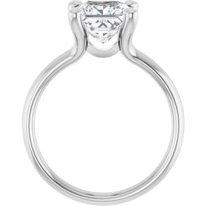 Rings 14K White 7 mm Square Engagement Ring Mounting