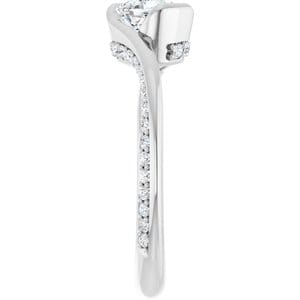 Rings Platinum 5x5 mm Cushion 1/4 CTW Natural Diamond Semi-Set Engagement Ring