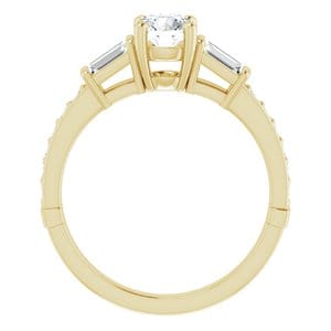 Rings 14K Yellow 5.2 mm Round Engagement Ring Mounting