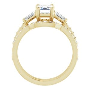 Rings 14K Yellow 7x5 mm Emerald Engagement Ring Mounting