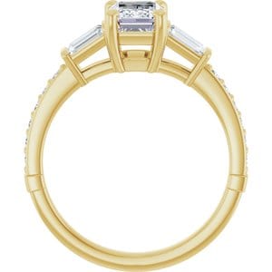 Rings 14K Yellow 7x5 mm Emerald Engagement Ring Mounting