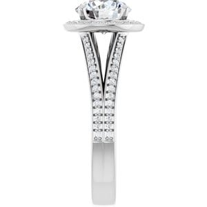 Rings 14K White 7 mm Round Engagement Ring Mounting
