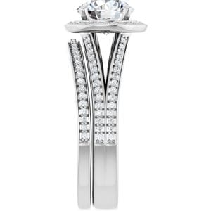 Rings 14K White 7 mm Round Engagement Ring Mounting