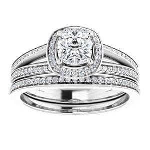 Rings Platinum 5 mm Cushion Engagement Ring Mounting