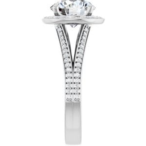 Rings 14K White 8.2 mm Round Engagement Ring Mounting