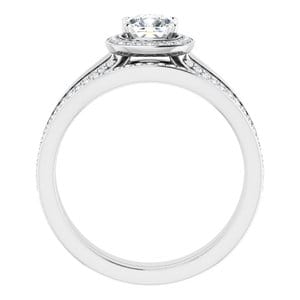 Rings Platinum 5 mm Cushion Engagement Ring Mounting