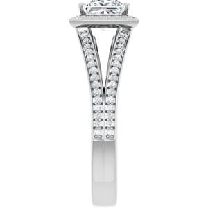 Rings 14K White 5 mm Square Engagement Ring Mounting