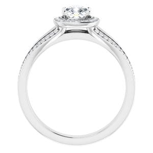 Rings Platinum 5 mm Cushion Engagement Ring Mounting