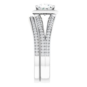 Rings 14K White 5 mm Square Engagement Ring Mounting