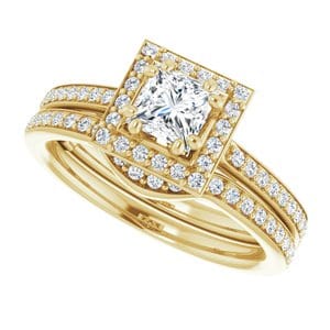 Rings 14K Yellow 4.5 mm Square Engagement Ring Mounting