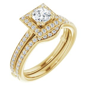 Rings 14K Yellow 4.5 mm Square Engagement Ring Mounting