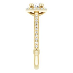 Rings 14K Yellow 4.5 mm Square Engagement Ring Mounting