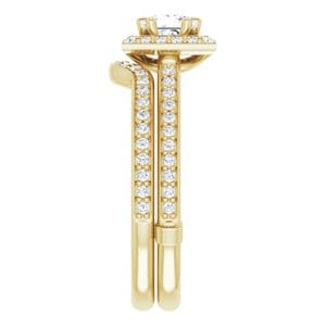 Rings 14K Yellow 4.5 mm Square Engagement Ring Mounting
