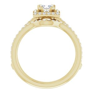 Rings 14K Yellow 4.5 mm Square Engagement Ring Mounting