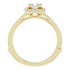 Rings 14K Yellow 4.5 mm Square Engagement Ring Mounting