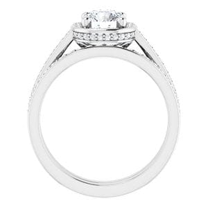 Rings Platinum  6 mm Round Engagement Ring Mounting