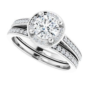 Rings Platinum  6 mm Round Engagement Ring Mounting