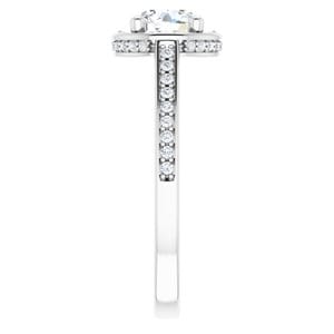 Rings Platinum  6 mm Round Engagement Ring Mounting