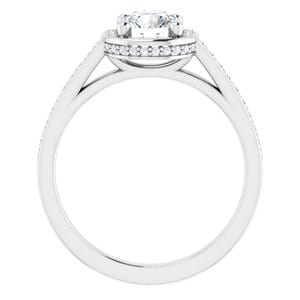 Rings Platinum  6 mm Round Engagement Ring Mounting