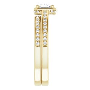 Rings 14K Yellow  4 mm Square Engagement Ring Mounting