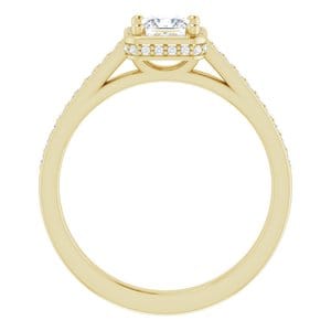 Rings 14K Yellow  4 mm Square Engagement Ring Mounting