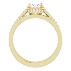 Rings 14K Yellow  4 mm Square Engagement Ring Mounting